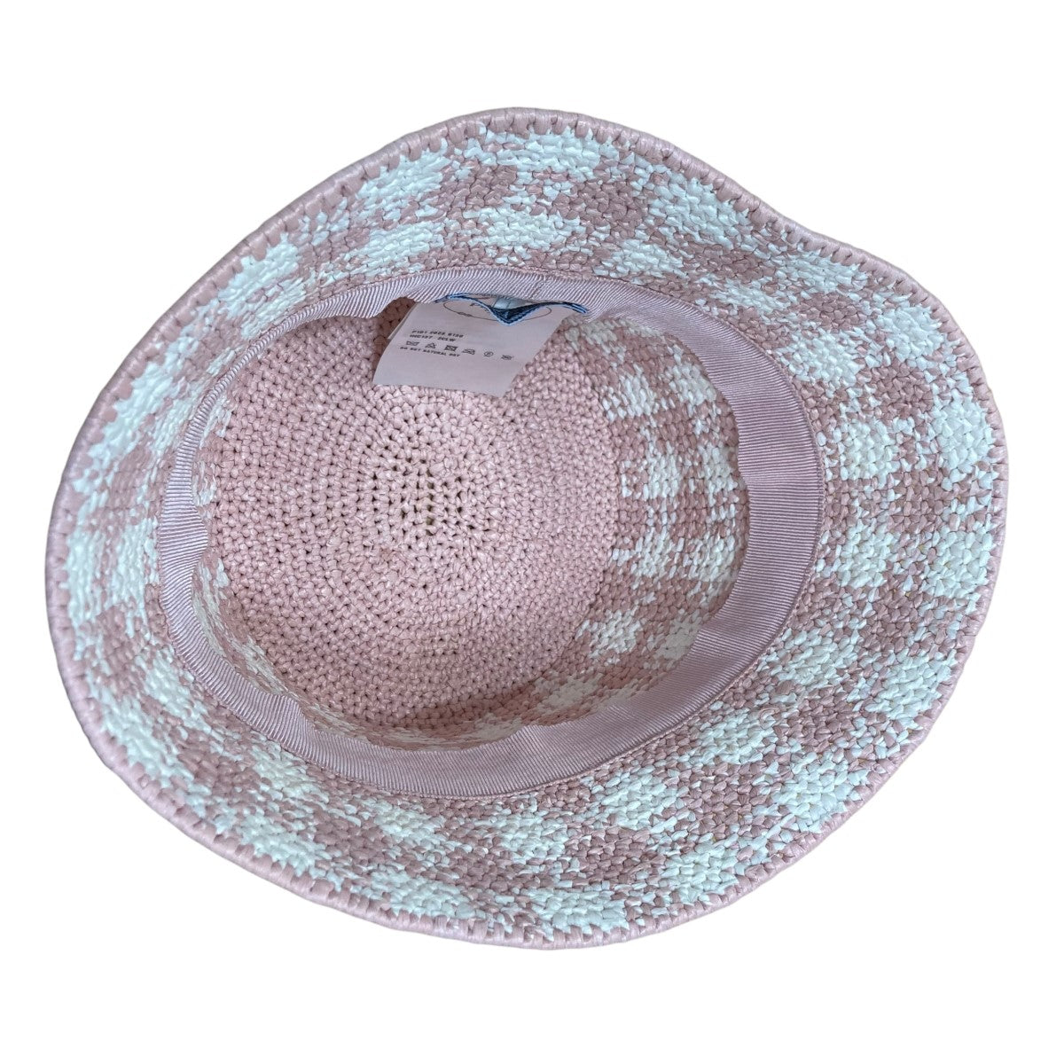 PRADA(プラダ) クロシェバケットハット 1HC137 ライトピンク サイズ L