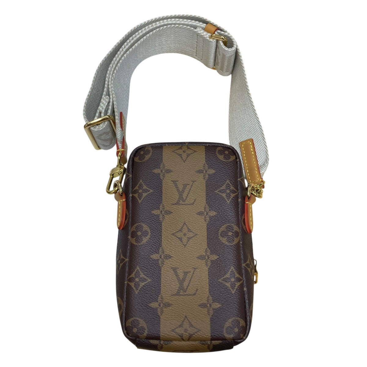 LOUIS VUITTON×NIGO モノグラムストライプダブルフォンポーチ M81005