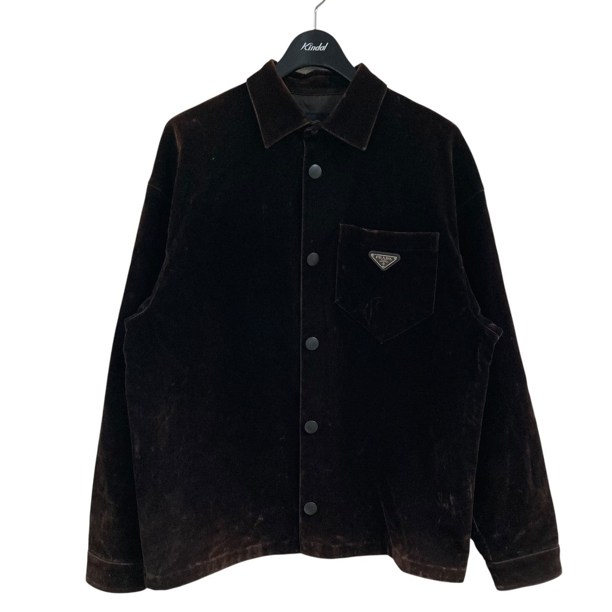 PRADA プラダ　ジップアップジャケット L PRADA(プラダ) 90sレザージップアップジャケット ダークブラウン