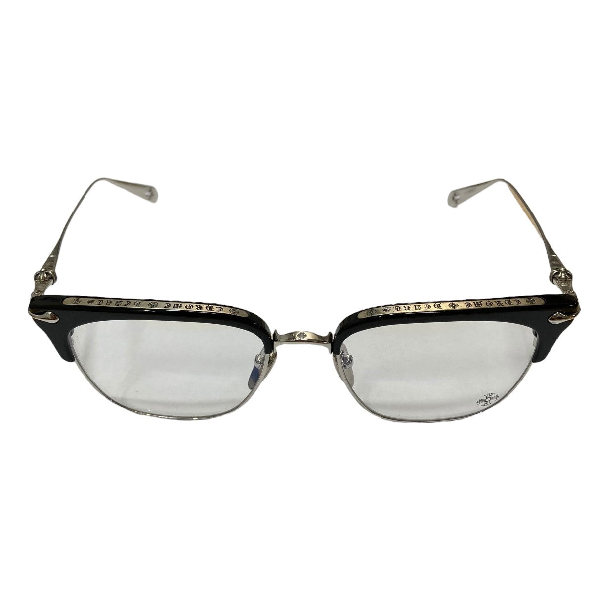 【Chrome Hearts】クロムハーツメガネ ブラック・中古 CHROME HEARTS クロムハーツ サングラス メガネ ウェリントン型