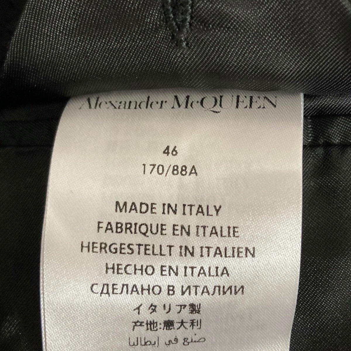 美ライン◎ ALEXANDER MQUEEN ジャケット イタリア製 N304 美ライン◎ ALEXANDER MQUEEN ジャケット イタリア製 N304
