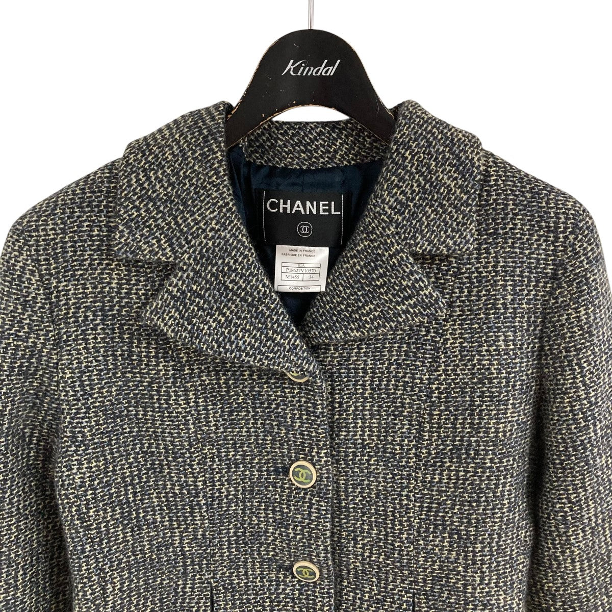CHANEL(シャネル) ツイードジャケット P18627V10570 グレー サイズ 34