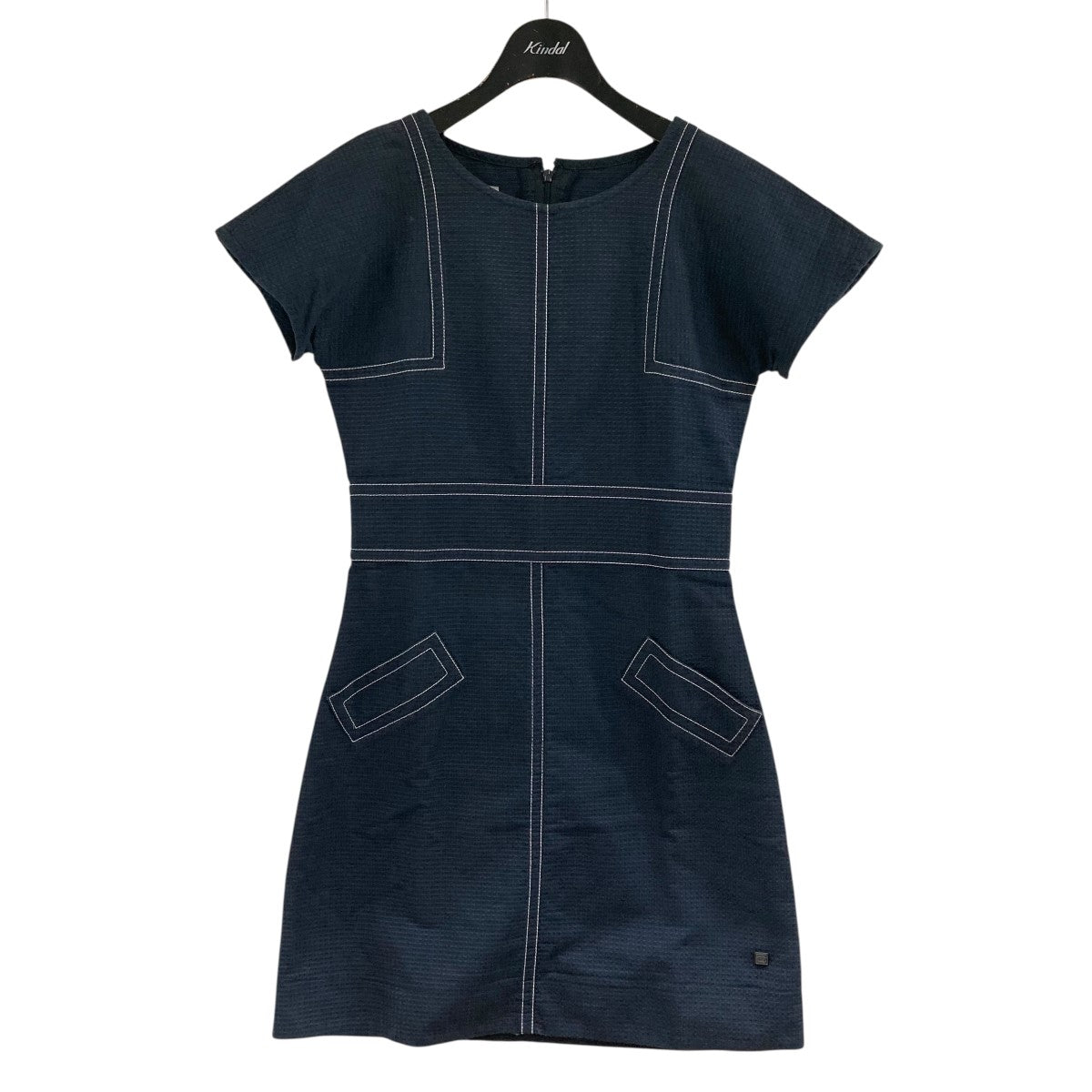 シアサッカーショートスリーブワンピース