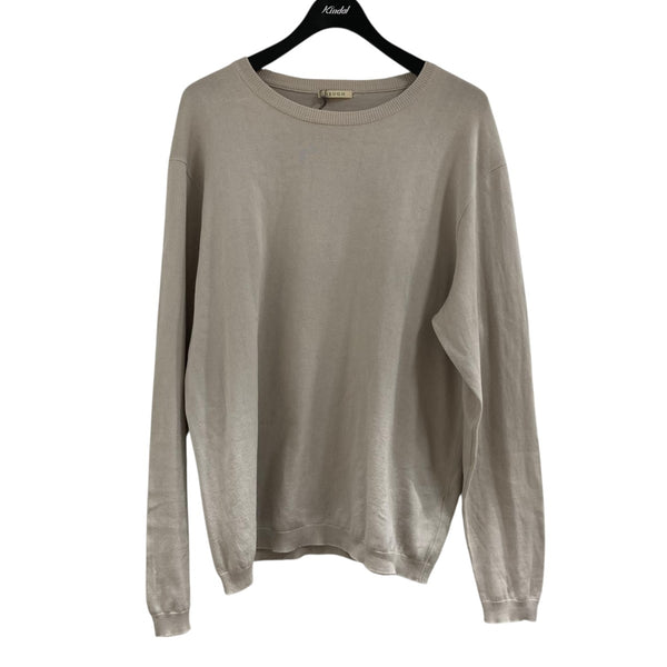 美品✨HEUGN ユーゲン コットンニット cut003 ライトグレー　XL HEUGN(ユーゲン) ハイゲージコットンクルーネックニットカットソー