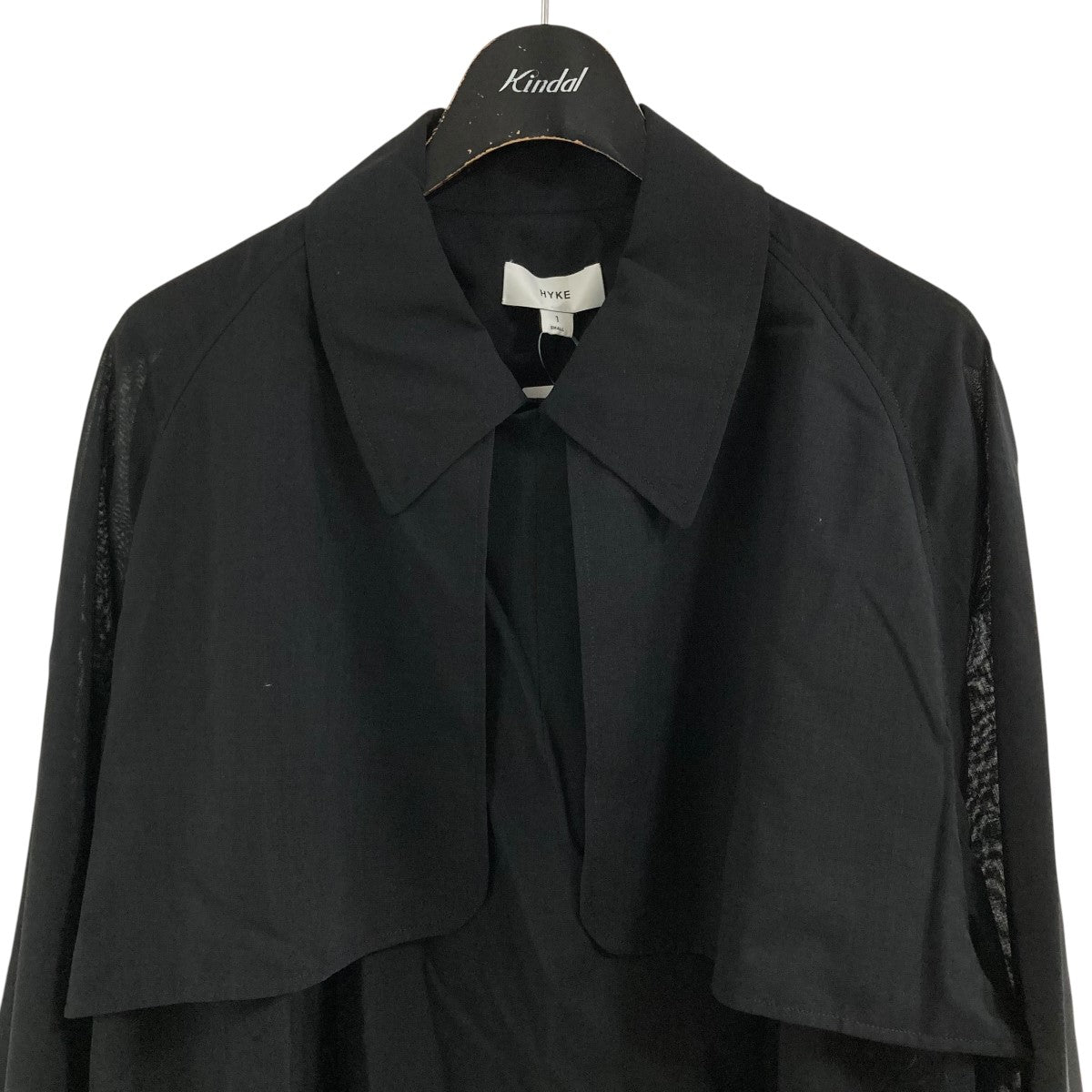 HYKE ブラック トレンチコート ベルト付き HYKE（ハイク） ライナー付トレンチコート 152-17005 ネイビー サイズ