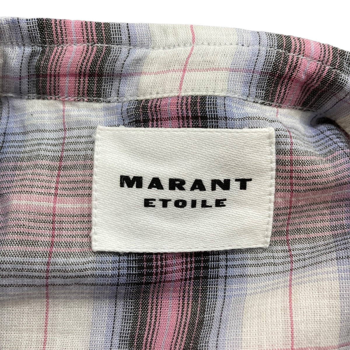 MARANT ETOILE(マランエトワール) バンドカラーチェックシャツ