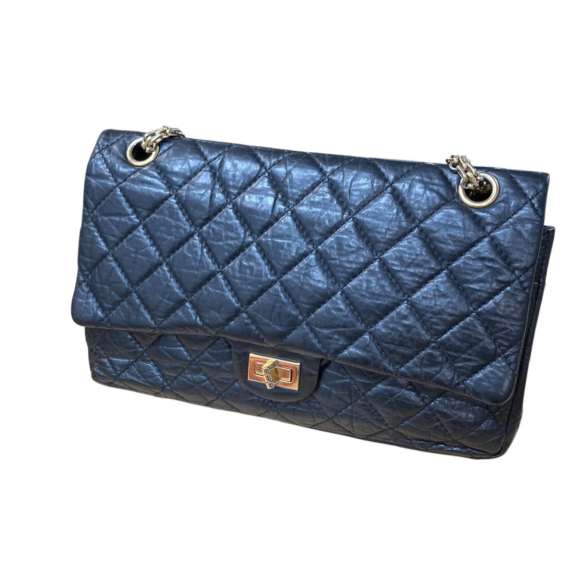 【CHANEL】 フラップバッグ ダブルロック ラムスキン JT968 CHANEL シャネル マトラッセ ココ ターンロック ラムスキン