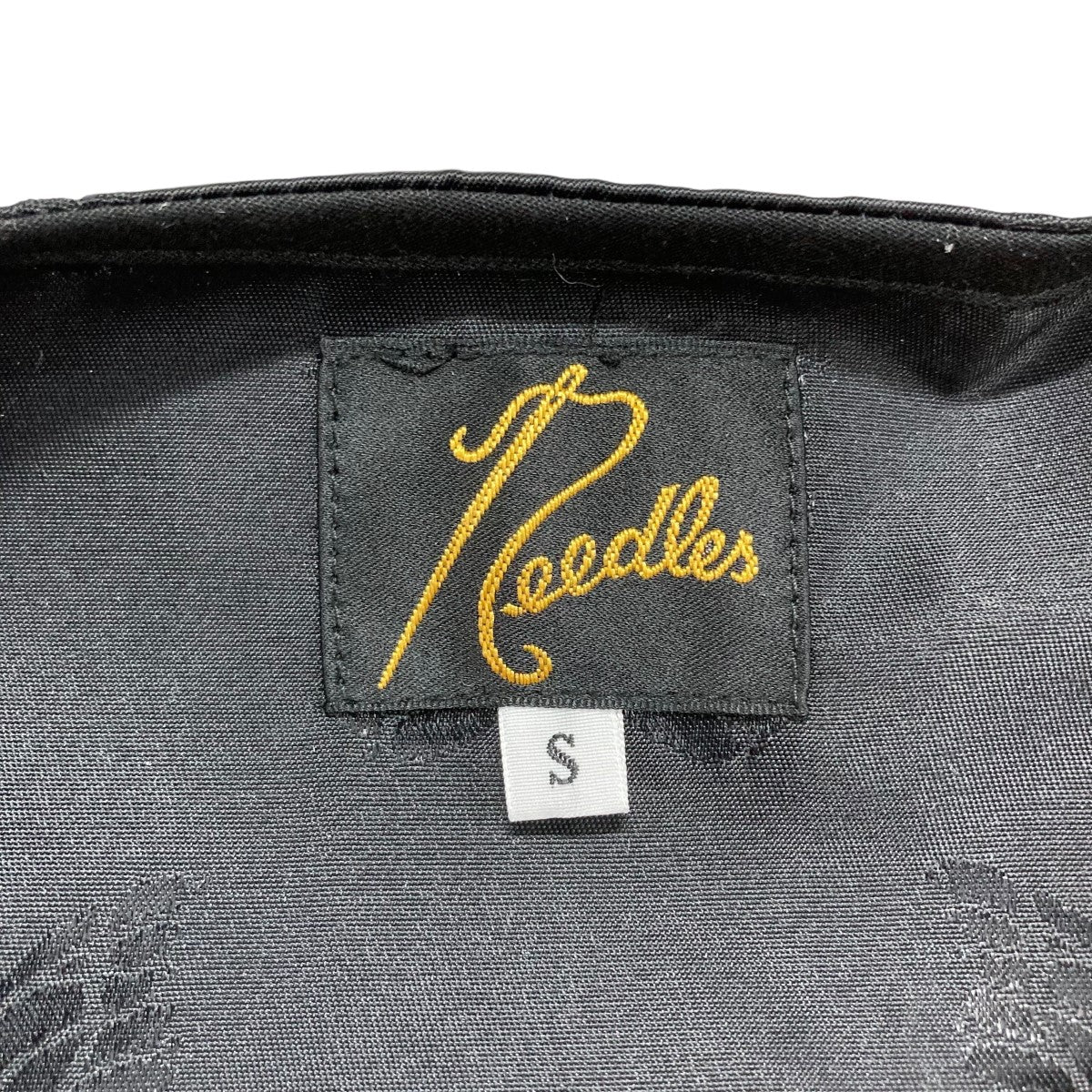 新品　Needles ブラック フィールドベスト　S Needles(ニードルズ) パッチデザインナイロンベスト QV132