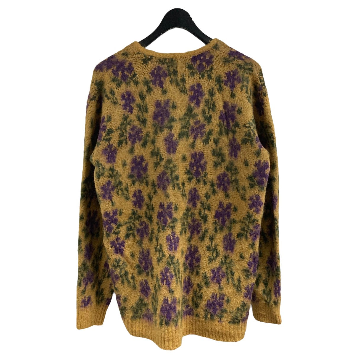 Needles(ニードルズ) モヘア総柄カーディガン NS282 イエロー×パープル
