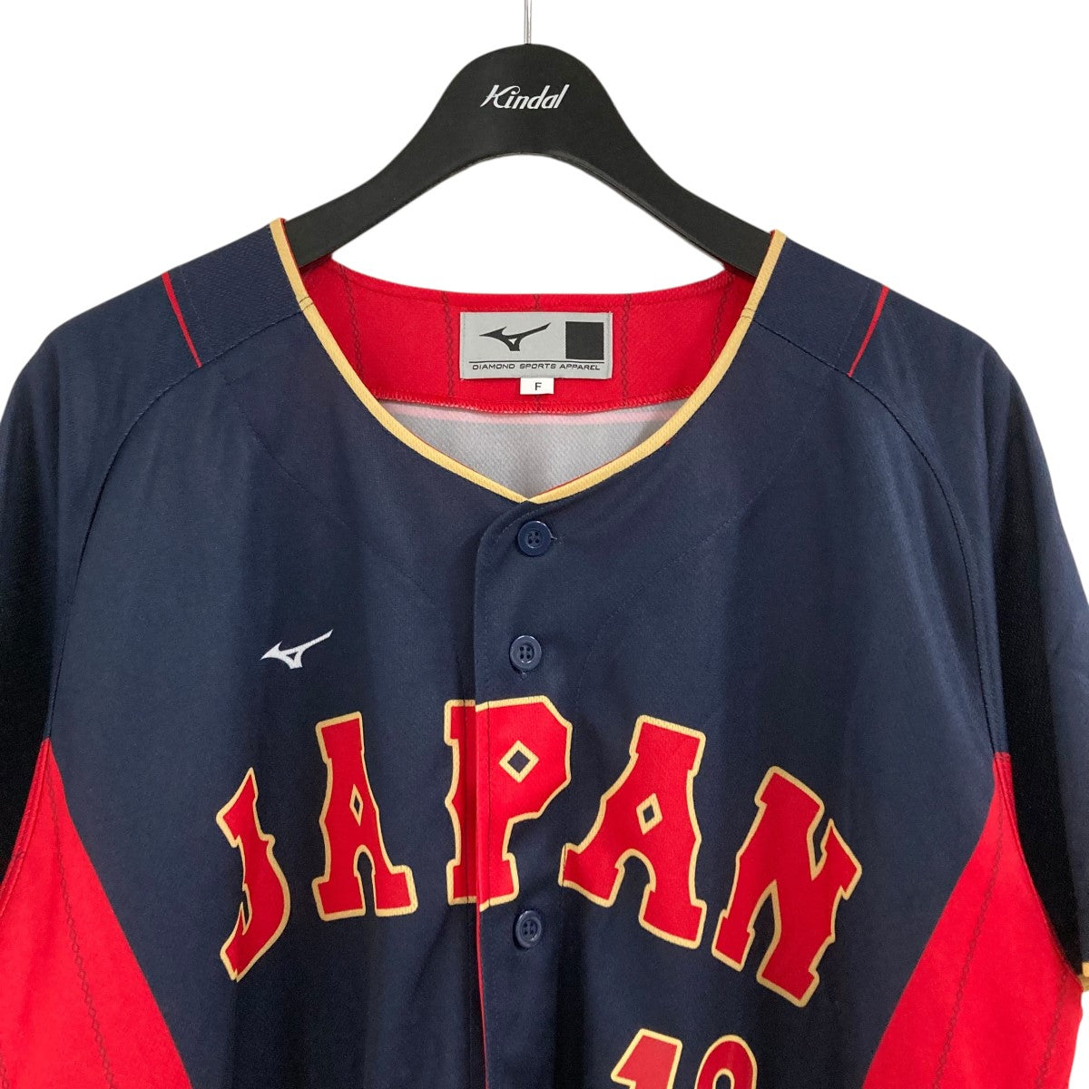 MIZUNO(ミズノ) ベースボールシャツ ネイビー×レッド サイズ