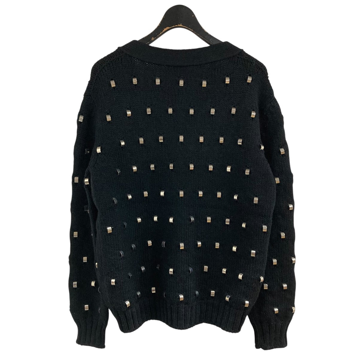 SAINTLAURENTサンローランパリ　ブロックチェック　ニットカーディガン Saint Laurent Paris(サンローランパリ) メタルパーツカーディガン