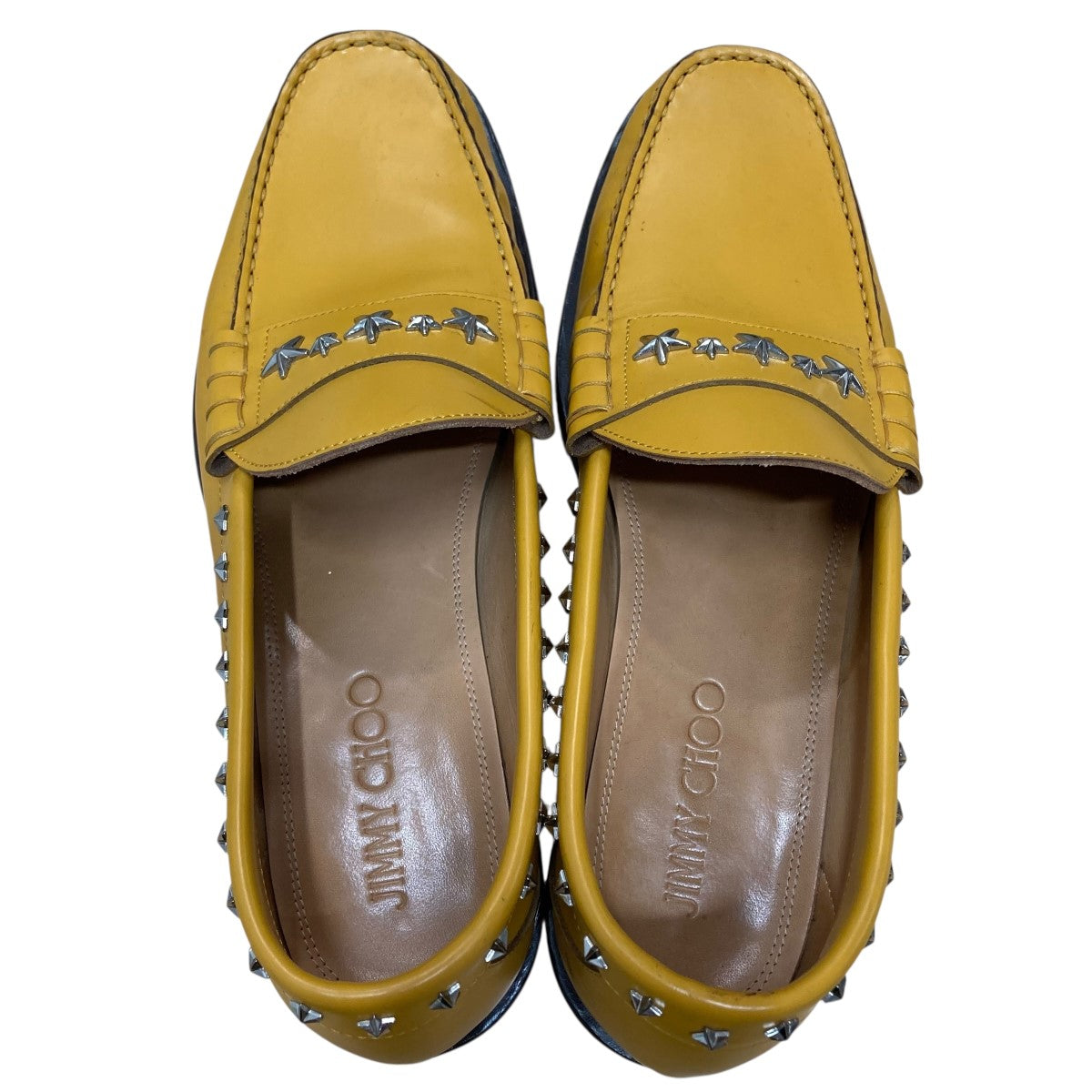 JIMMY CHOO(ジミーチュウ) スタースタッズローファー マスタード