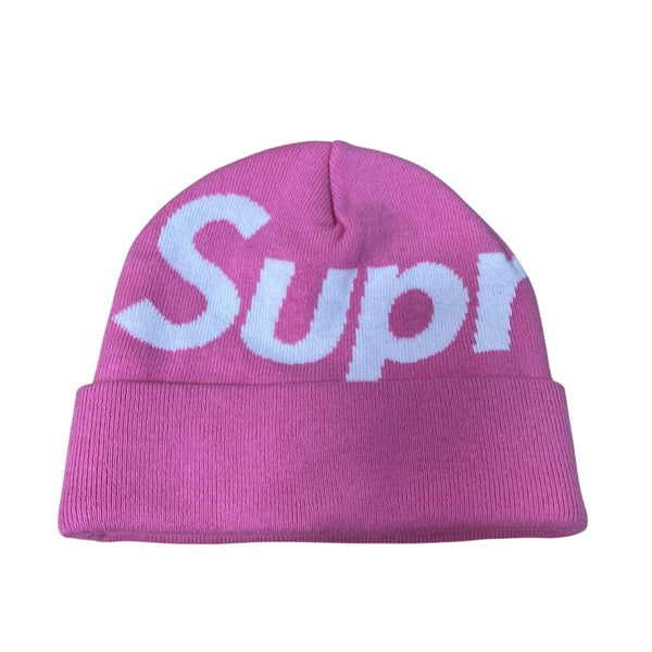 Supreme ニット帽 ピンク Supreme(シュプリーム) ニット帽 ピンク×ホワイト サイズ -｜【公式