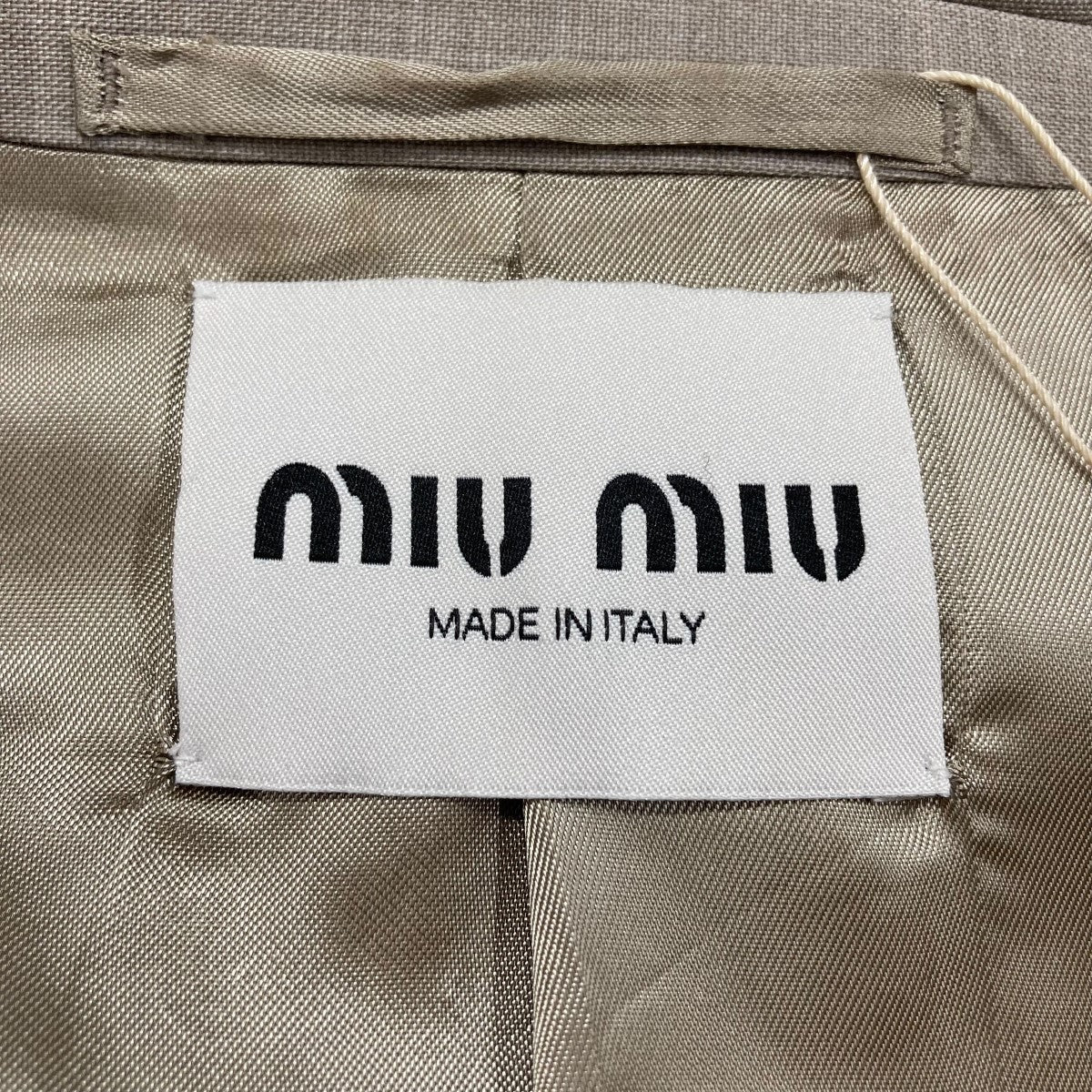 MIU MIU(ミュウミュウ) テーラードジャケット MH1859 ベージュ サイズ