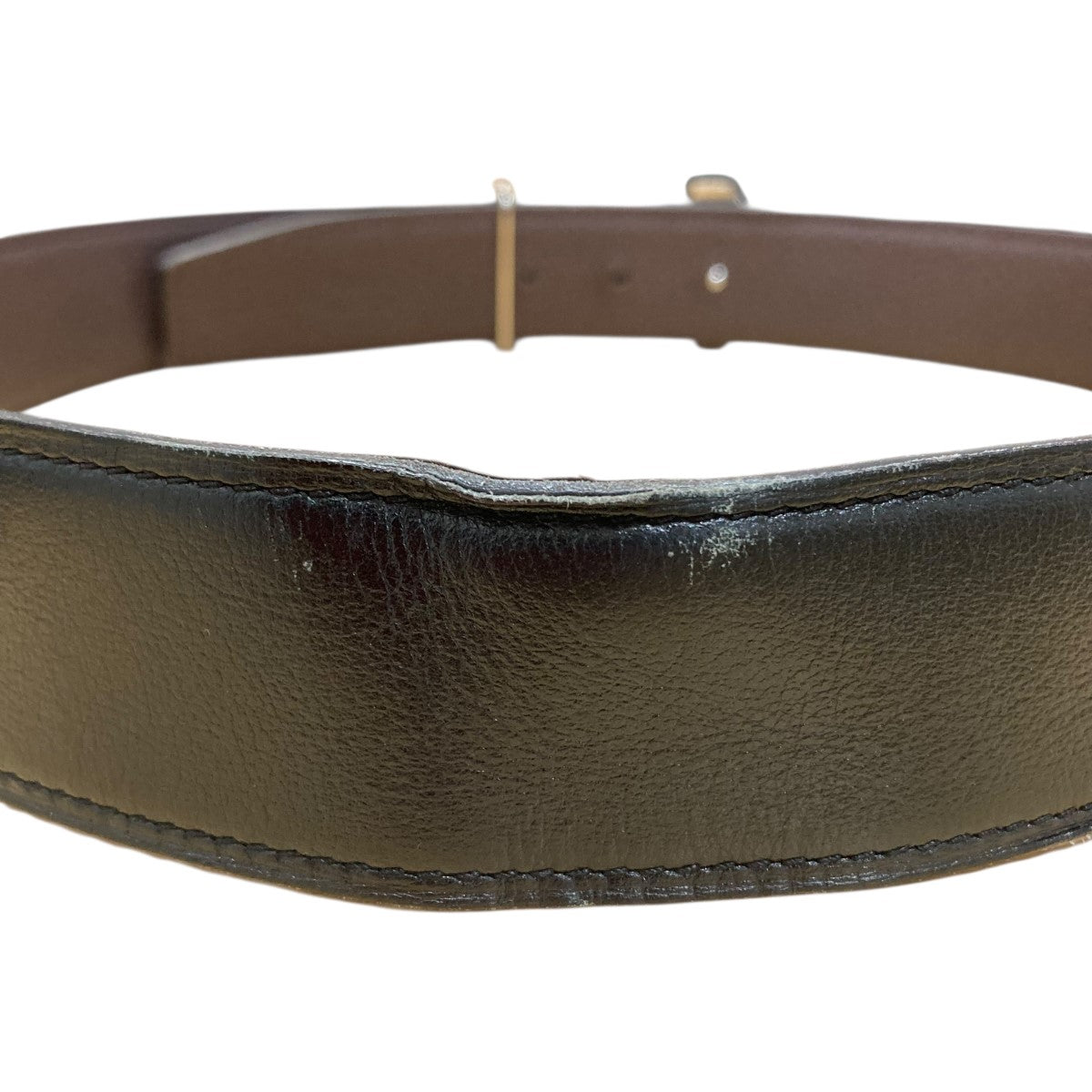 【えるもまま】HERMES エルメス　コンスタンス レザー ベルト 65 HERMES(エルメス) コンスタンスレザーベルト シルバー×ブラウン