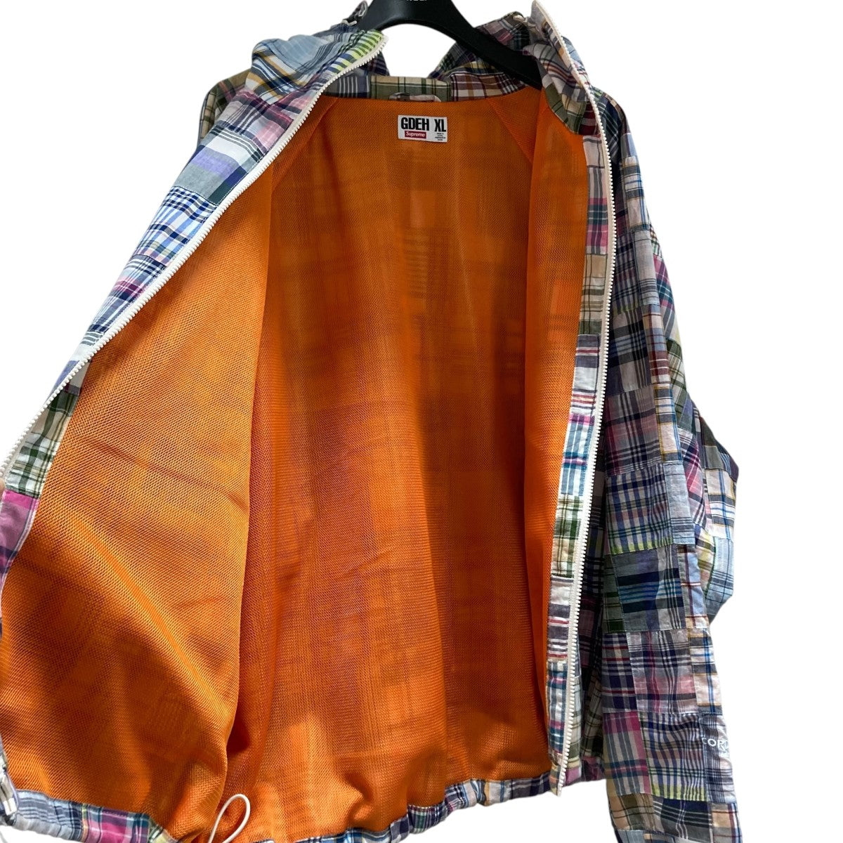Supreme/GOODENOUGH パッチワークフードジャケット Lサイズ 9 Supreme GOODENOUGH Patchwork Madras 黒 L - メルカリ