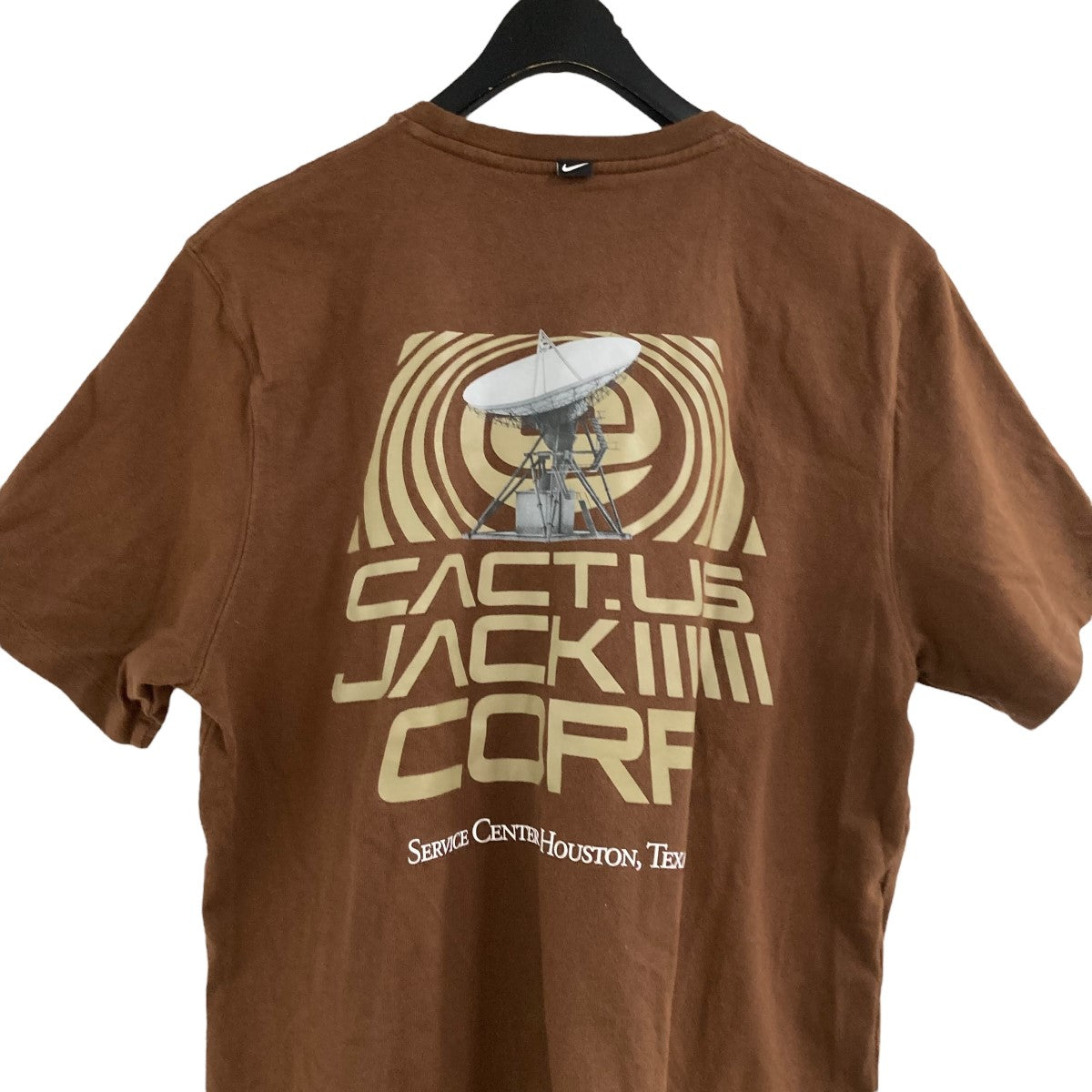 a078　【TravisScott】　コラボ　Tシャツ　ブラウン　XL　輸入古着 a078 【TravisScott】 コラボ Tシャツ ブラウン XL 輸入古着