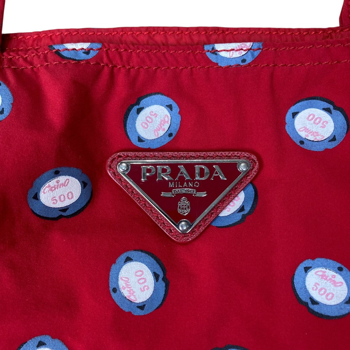 プラダ　グラフィック　エコバッグ PRADA(プラダ) グラフィックトートバッグ エコバッグ レッド