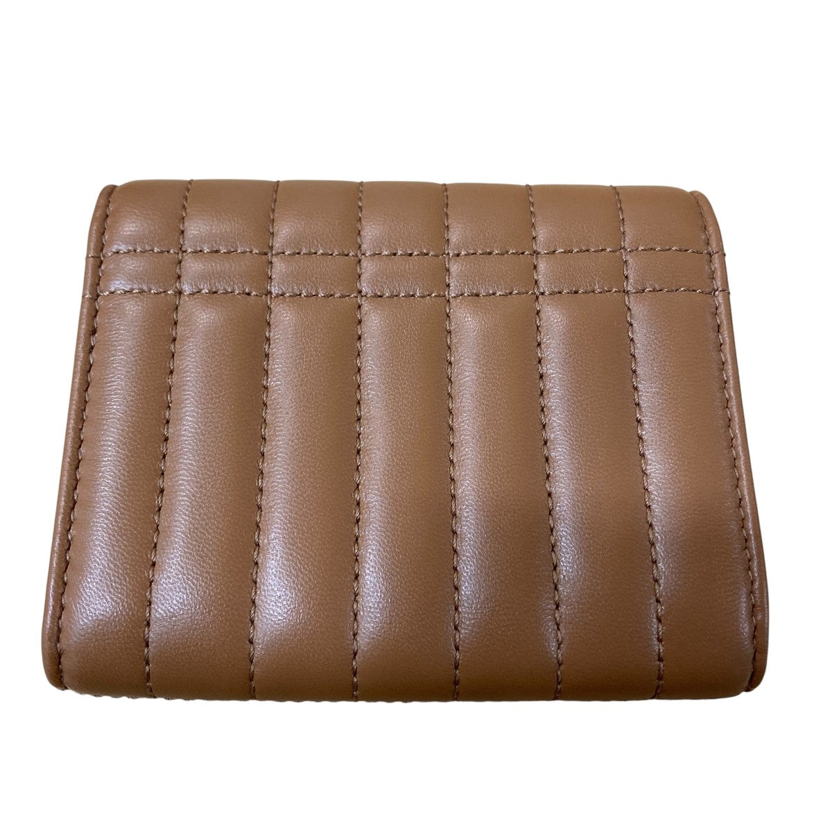 美品 BURBERRY TB ロゴ 三つ折り財布 カーフレザー ブラウン BURBERRY(バーバリー) TBロゴ折り畳み財布 ITFIODI9IMP ブラウン