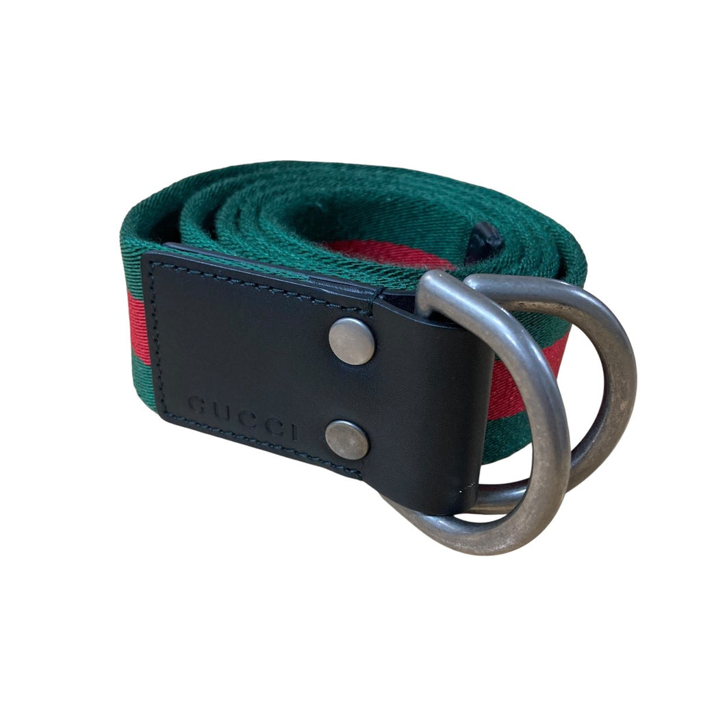 GUCCI(グッチ) シェリーラインベルト 451136 グリーン×レッド サイズ  