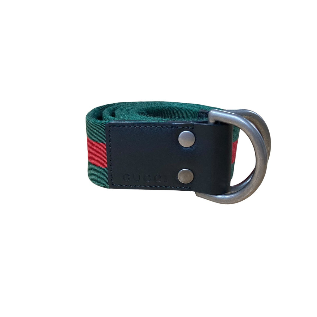 GUCCI(グッチ) シェリーラインベルト 451136 グリーン×レッド サイズ  