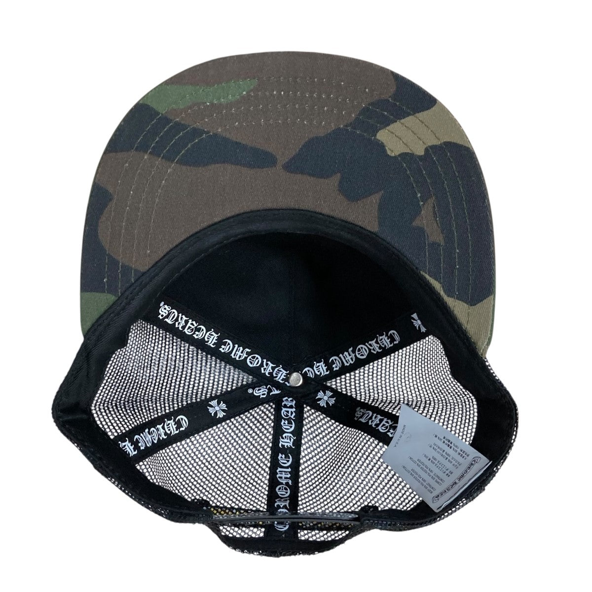 CHROME HEARTS ブラックキャップ OSサイズ クロムハーツトラッカーキャップキングタコCHスクロールブラック