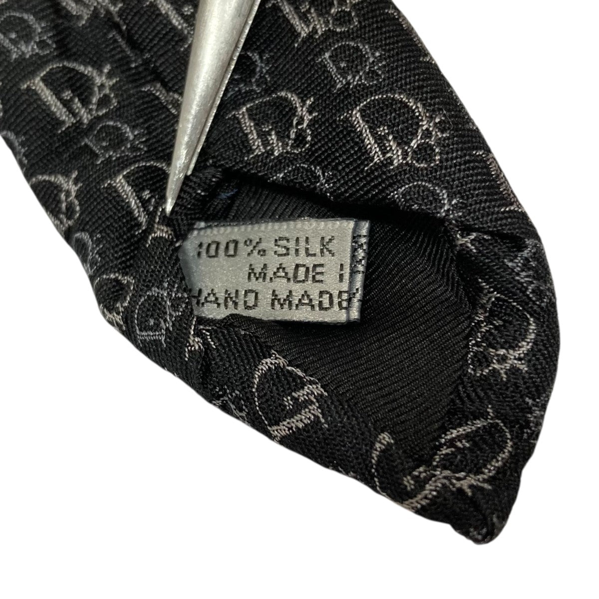 Dior ディオール　ネクタイ　トロッター　オブリーク　ブラック 極美品】Dior ディオール トロッター オブリーク ネクタイ