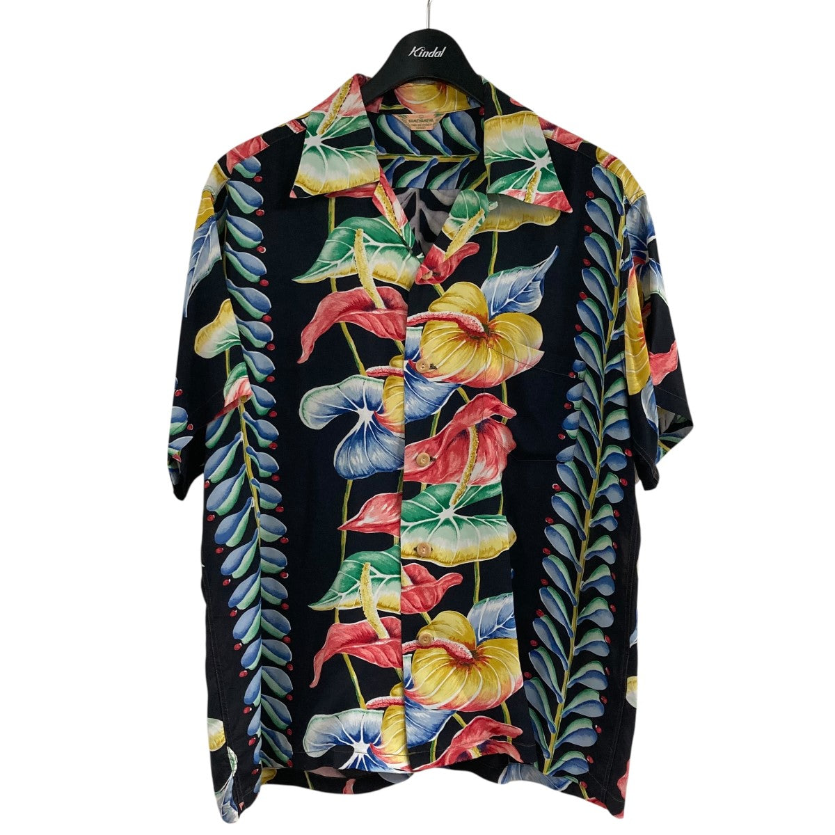 SUN SURF アロハシャツ Mサイズ ブラック/マルチカラー SUN SURF サンサーフ SS37782 JAPANESE MAPLE AND FANTAIL 金魚