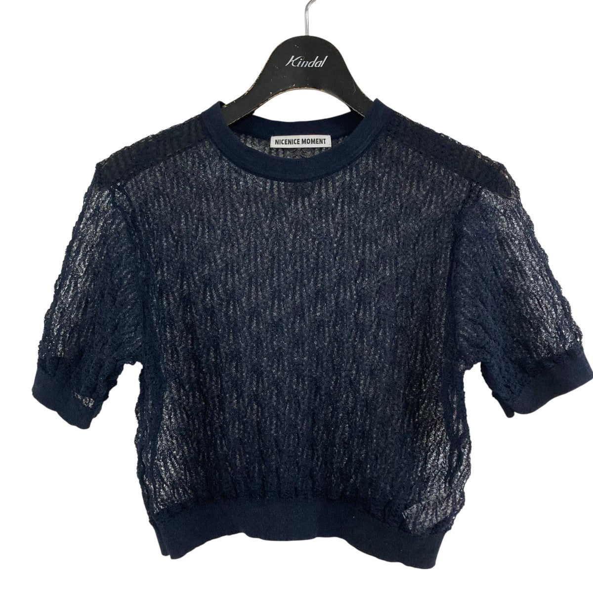 NICENICE MOMENT レース ニット トップカットソー 古着・中古-1枚目のアイテム画像
