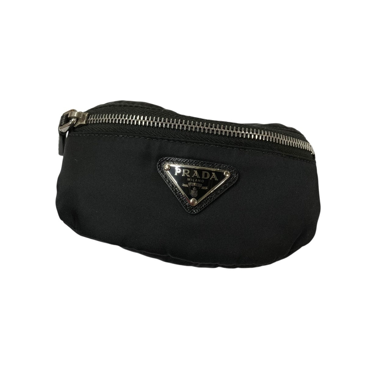 PRADA トライアングルプレート ミニポーチ 古着・中古-1枚目のアイテム画像