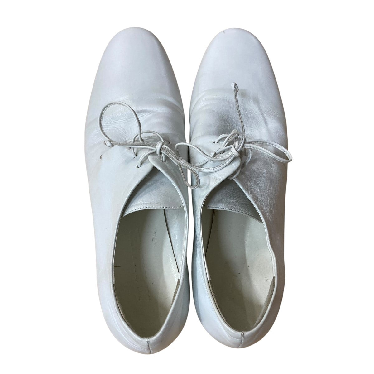 新品　JIL SANDER フラットシューズ 38 ホワイト　アンクレット付 JIL SANDER ジルサンダー バレエシューズ メタルアンクレット