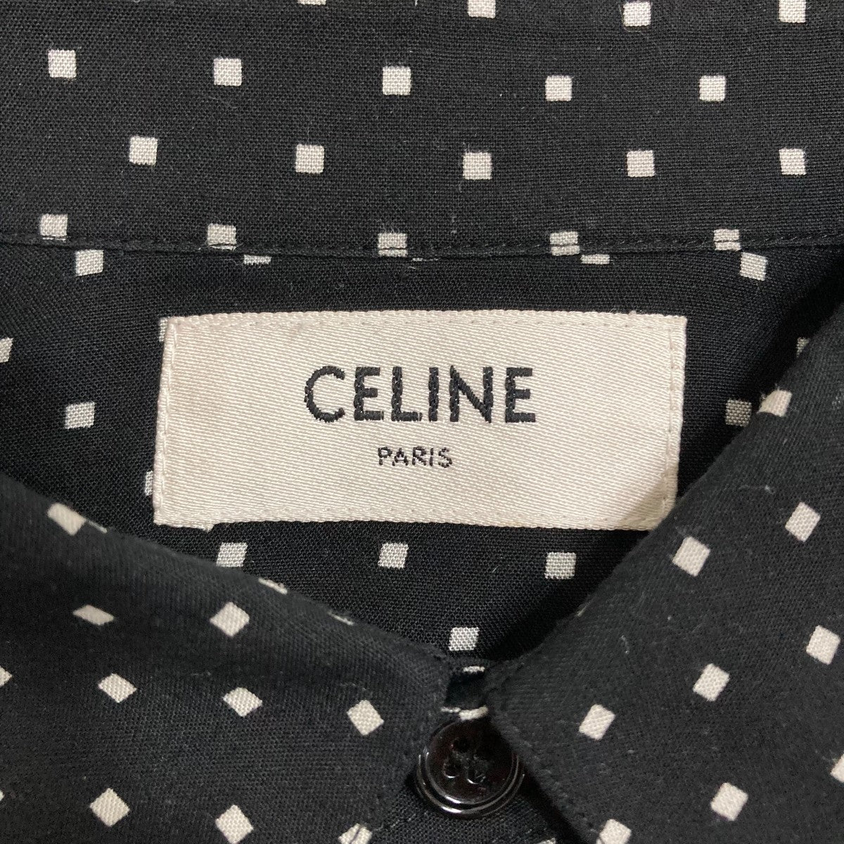 CELINE(セリーヌ) 総柄レーヨンシャツ 2C154646F ブラック