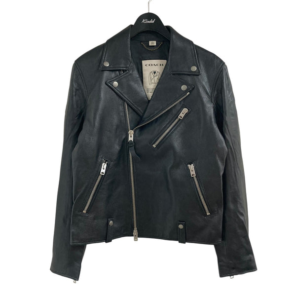 COACH(コーチ) ラムレザーライダースジャケット 888-262-6224 ブラック