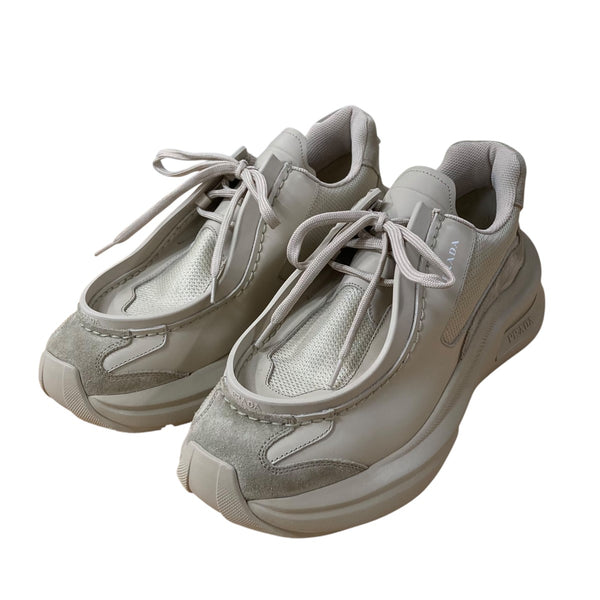 プラダ ローカットスニーカー キルティング シルバーメタリック 23cm PRADA(プラダ) 23AWローカットスニーカー2EG424 2EG424 ベージュ