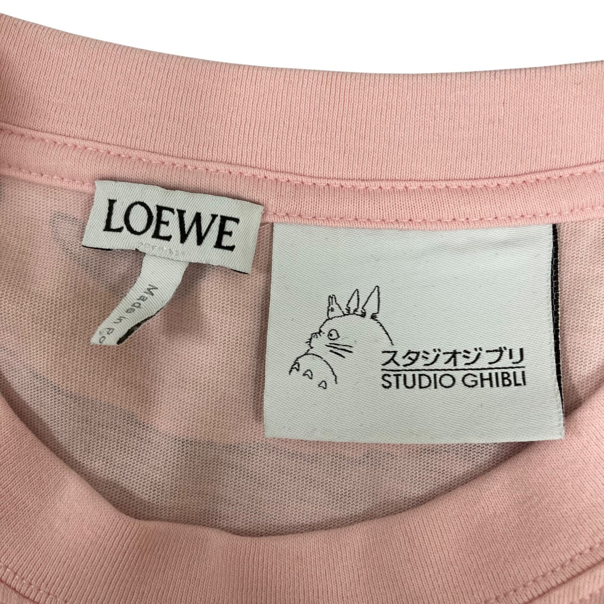 ロエとシャネ LOEWE(ロエベ) トトロTシャツ S848Y22X02 ピンク サイズ L