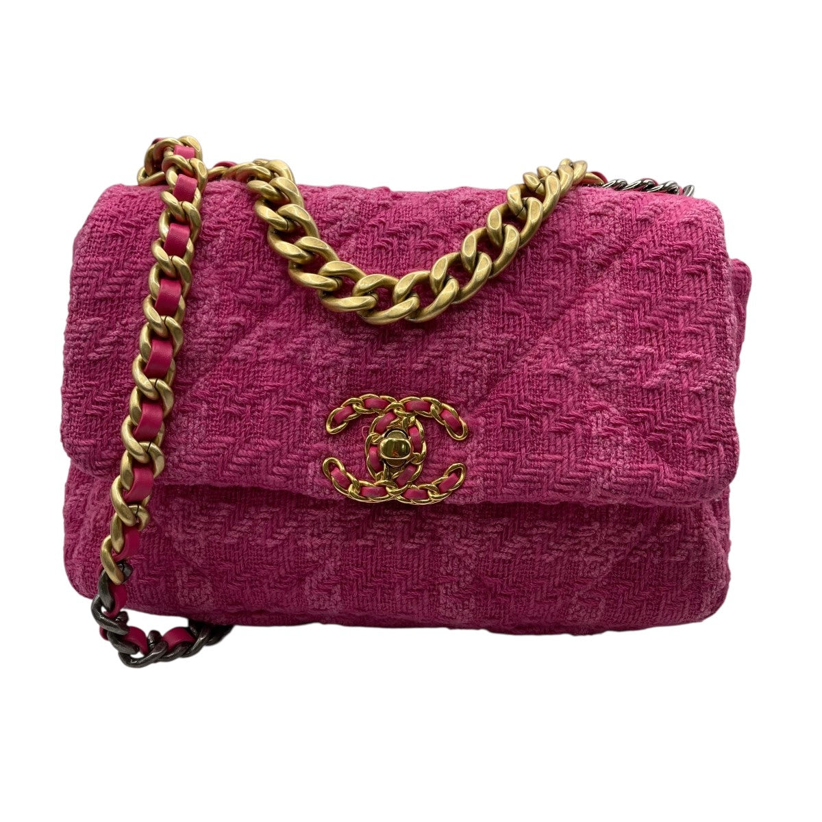 CHANEL 25 ココマーク ツイードチェーンショルダーバッグ 古着・中古-2枚目のアイテム画像