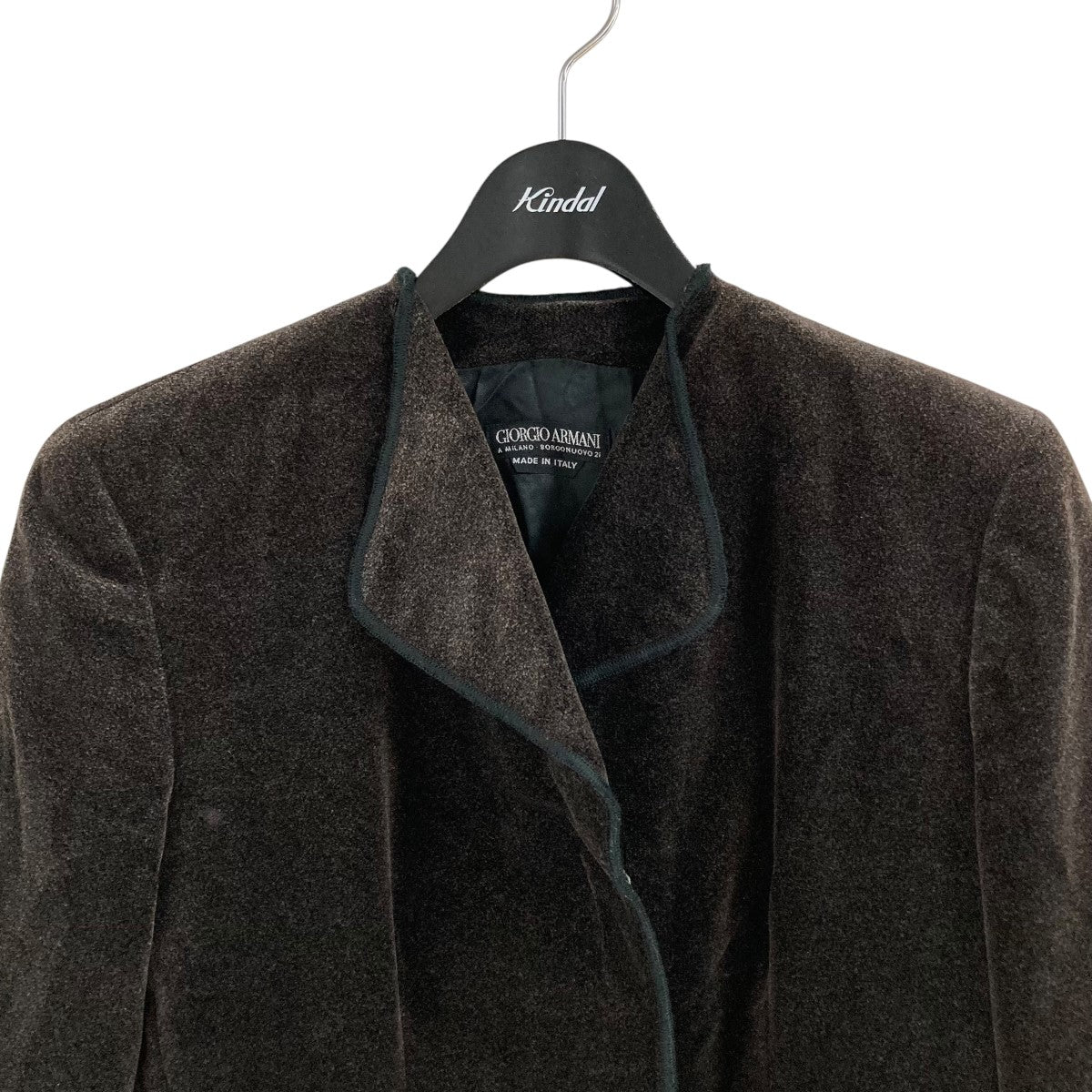 美品　アルマーニ　ツイード　ノーカラージャケット　38 ARMANI JEANS(アルマーニジーンズ) ツイードノーカラー