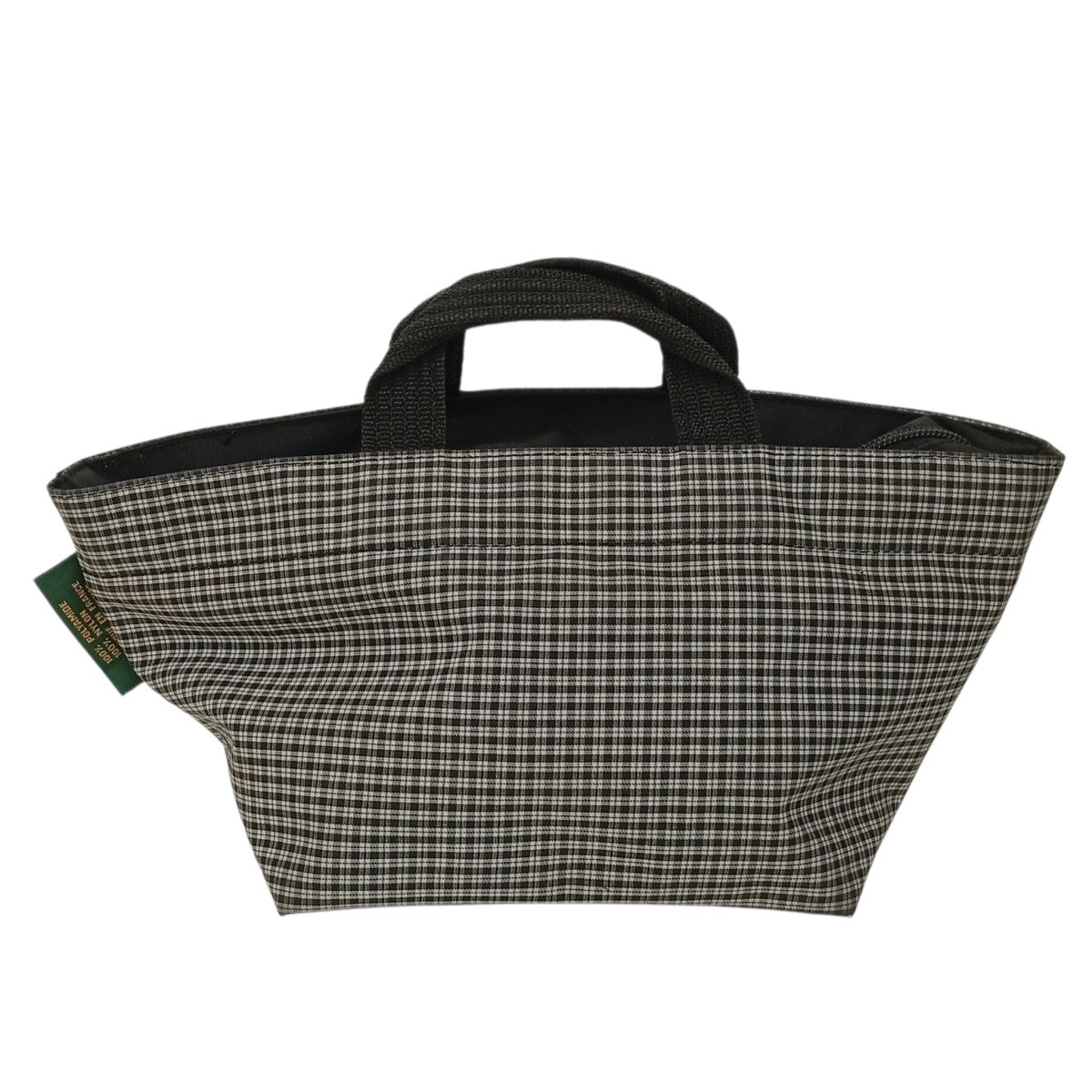 エルベシャプリエ バッグ　ギンガムチェック Herve Chapelier(エルベシャプリエ) チェック柄ハンドバッグ グレー