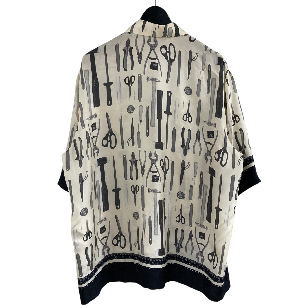 FENDI(フェンディ) ツールプリント シルクセミイタリアン カラーシャツ