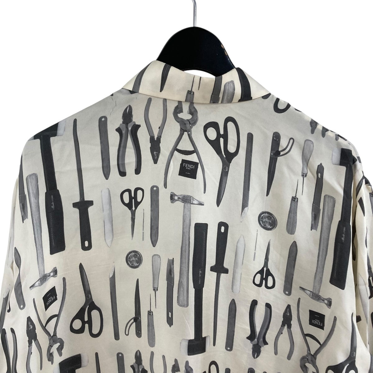 FENDI(フェンディ) ツールプリント シルクセミイタリアン カラーシャツ