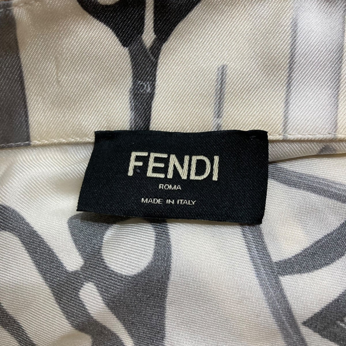 FENDI(フェンディ) ツールプリント シルクセミイタリアン カラーシャツ
