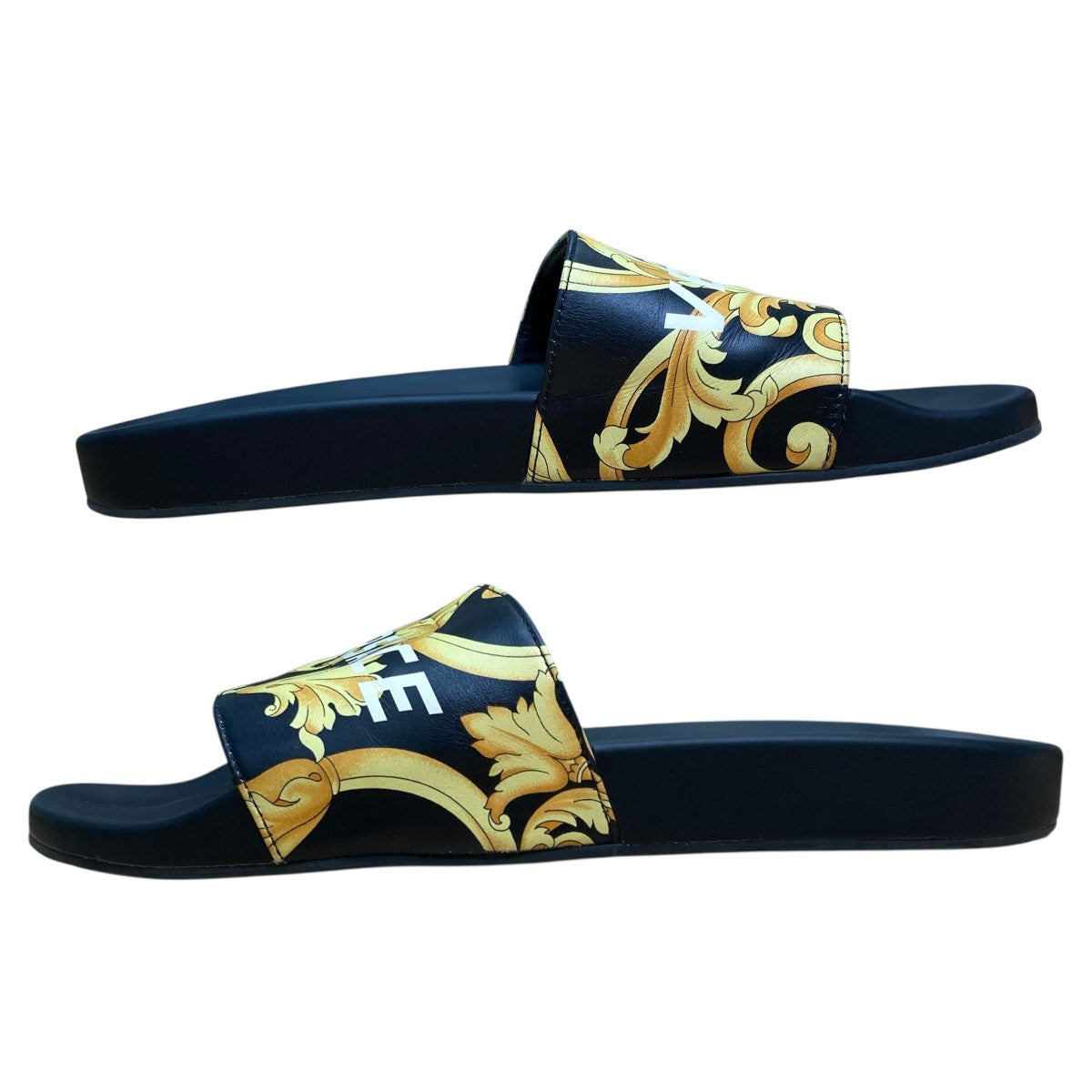 VERSACE(ヴェルサーチ) サンダル ブラック×イエロー サイズ 41
