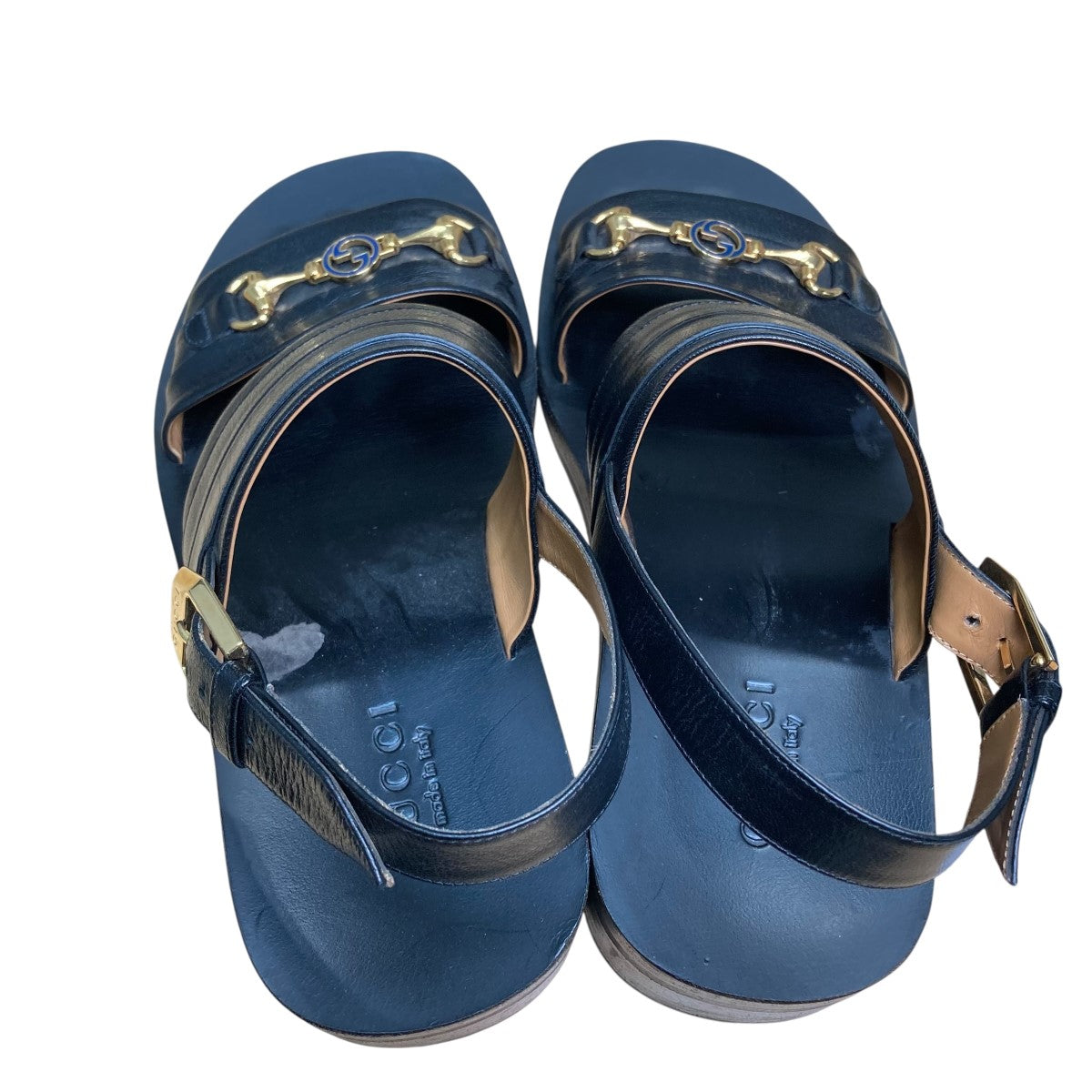 GUCCI グッチ ホースビット インターロッキング G レザー サンダル GUCCI グッチ ホースビット インターロッキング G レザー