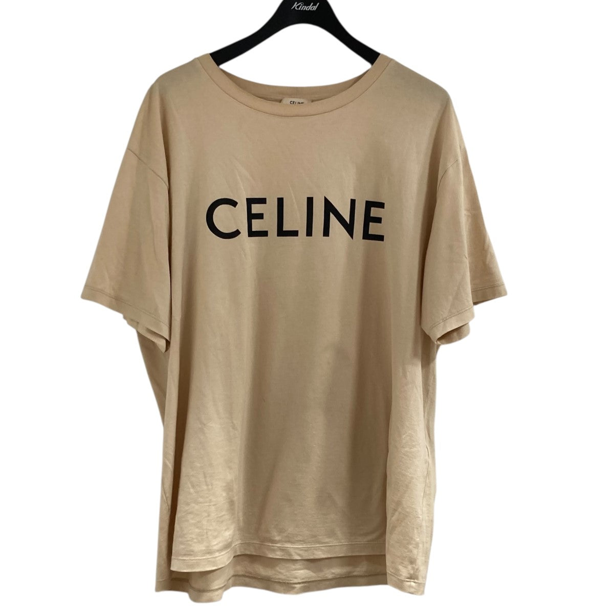 【希少色 極美品】 CELINE クロップド Tシャツ ロゴ カーキ 短丈 M CELINE セリーヌ クロップド Tシャツ レディース S カーキ ロゴ