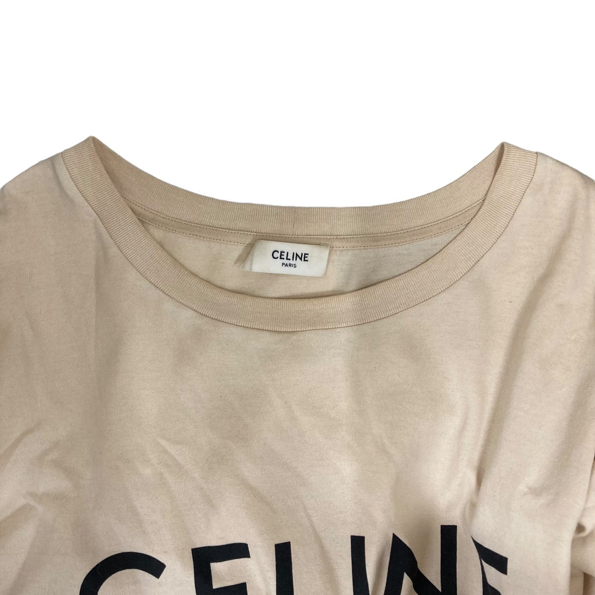 CELINE ロゴTシャツ セール】セリーヌ Tシャツ カットソー ルーズ Tシャツ ロゴ