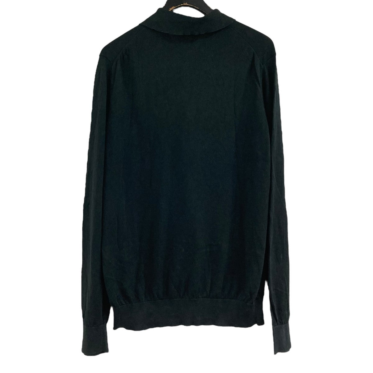 【美品】PRADA プラダ 長袖 ポロシャツ ユニセックス PRADA(プラダ) シルク混ニットポロシャツ DNA03H ブラック
