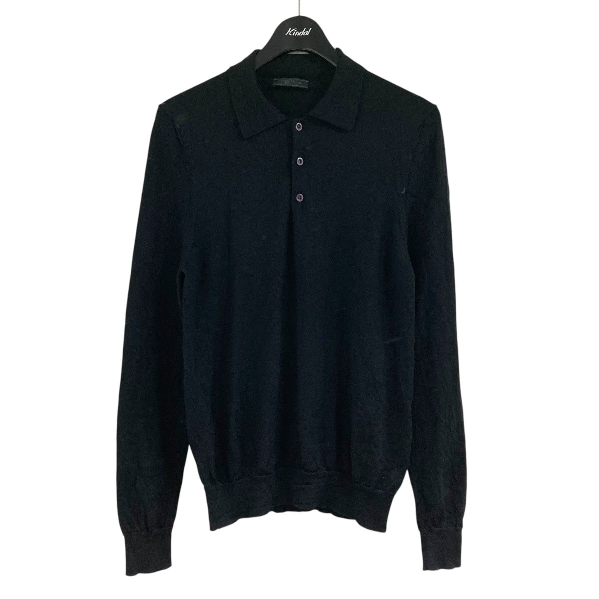 PRADA ニットポロシャツ 中古・古着通販】PRADA (プラダ) 半袖ニットポロシャツ グレー