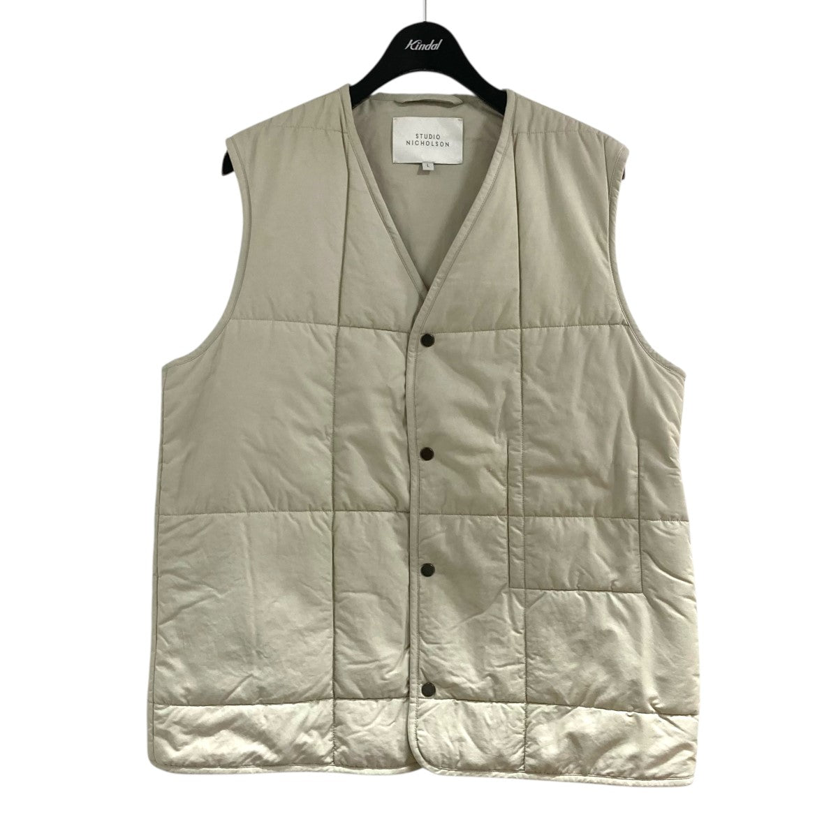 STUDIO NICHOLSON キルティングベストSNM-770 ECODOWN COTTON 古着・中古-1枚目のアイテム画像