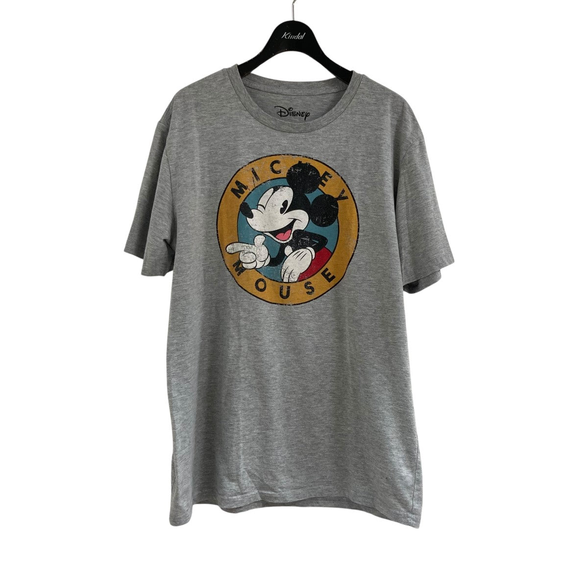ティズニー100　Tシャツ　ミッキー　マーベル　ディズニー　 グレー　L お値下げしました！ティズニー100 Tシャツミッキー マーベル