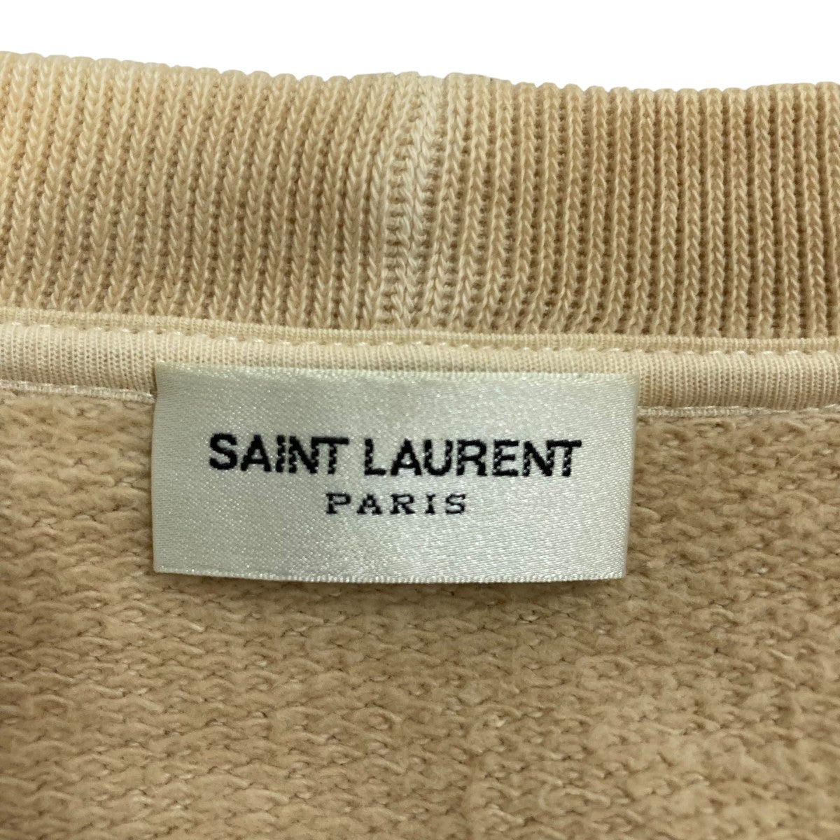 SAINT LAURENT PARIS カーディガン XS アイボリー 【古着】【中古】 Saint Laurent Paris(サンローランパリ) ダメージ加工